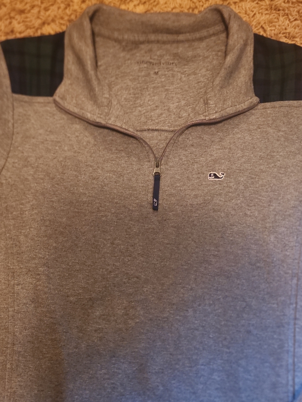 Vineyard Vines Grey Quarter-Zip Pullover Womans Size Medium - Picture 4 of 9